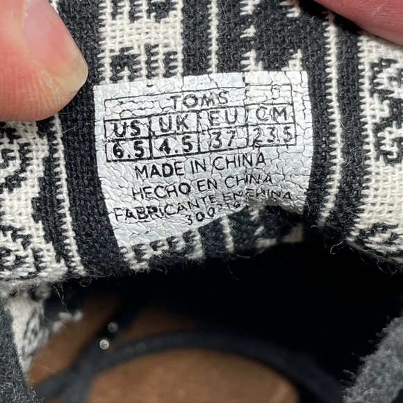 Toms Womens Black Suede Leather Lace up Wedge Heel Bootie Size 6.5 - Picture 9 of 12